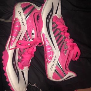 Pink Saucony Racing Track Shoes